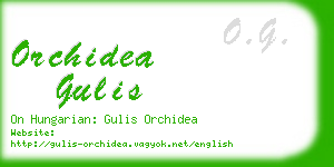 orchidea gulis business card